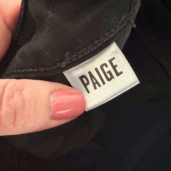 Paige Jeans Women's Size 27 Black Hoxton Ankle Animal print Skinny 1096 - Picture 5 of 15